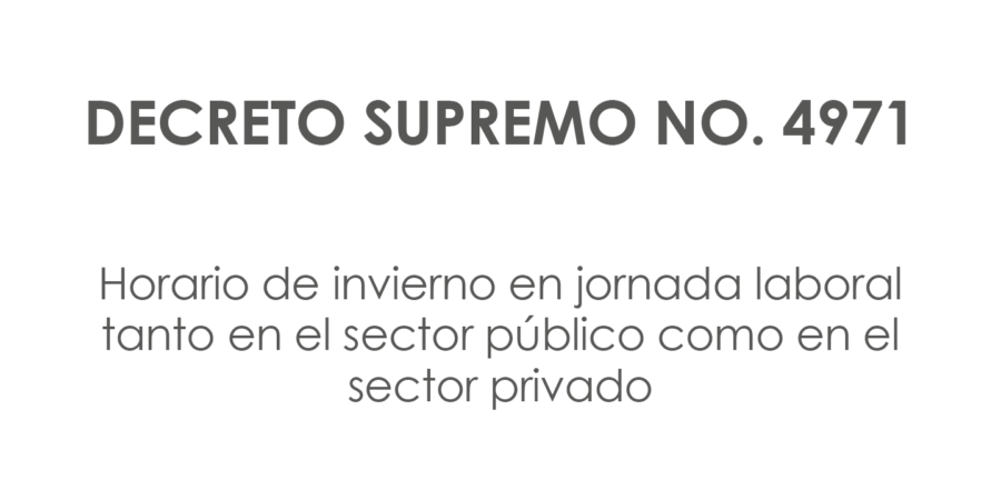 DECRETO SUPREMO N° 4971