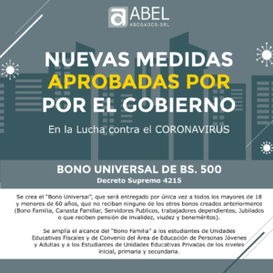 BONO UNIVERSAL DE BS. 500
