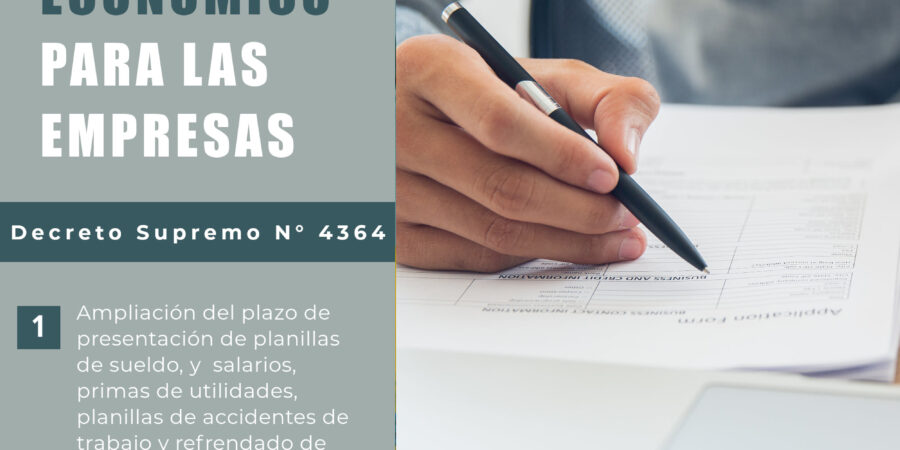 MEDIDAS DE ALIVIO ECONOMICO PARA LAS EMPRESAS MEDIDAS DE ALIVIO ECONOMICO PARA LAS EMPRESAS