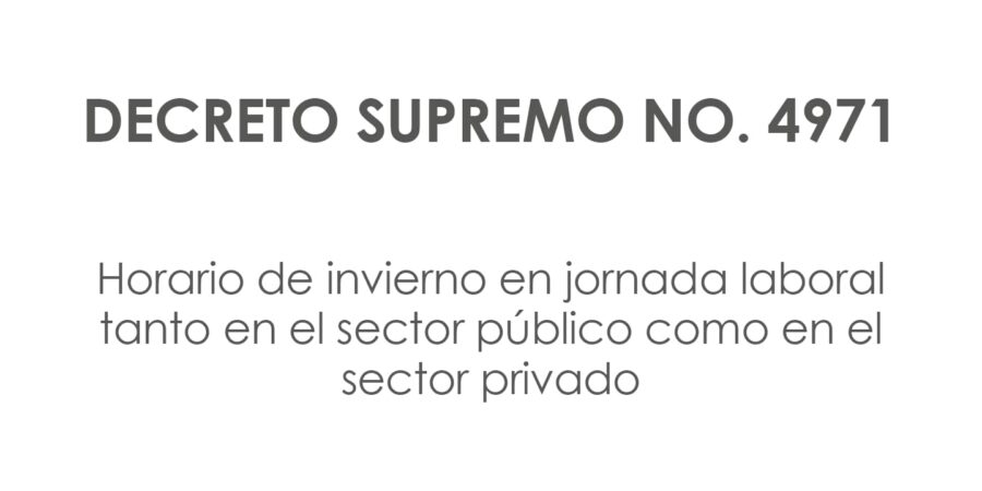DECRETO SUPREMO NO. 4971