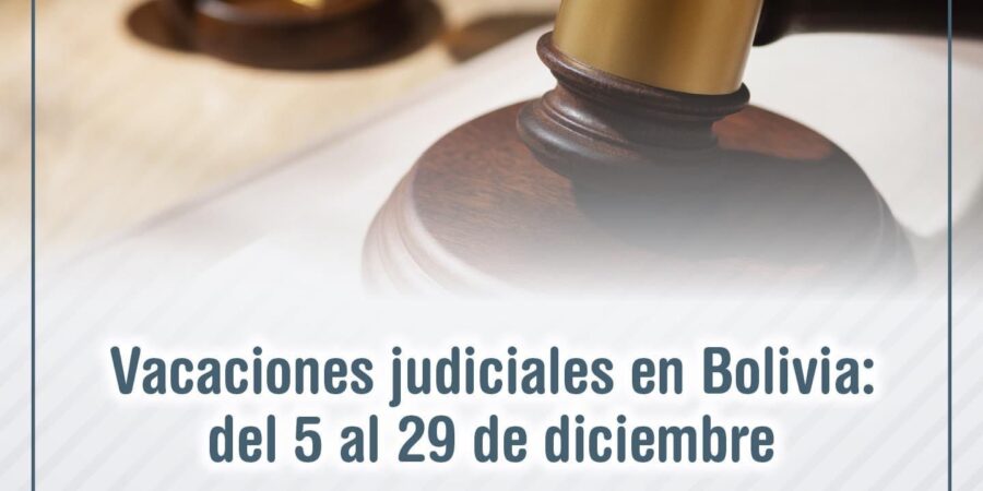El Poder Judicial iniciará vacaciones colectivas del 5 al 29 de diciembre